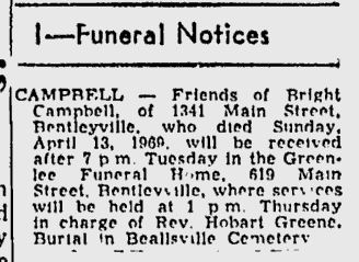 Bright Campbell obituary